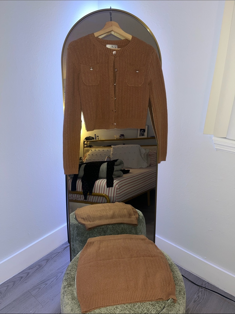 NEVER WORN Unbranded Women's Brown Knit Button-Front Cardigan Blazer